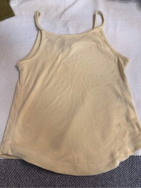Free People Tops - Free People Cream Ribbed Spaghetti Strap Tank